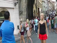 wild public sex with horny blonde girl.