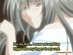 japanese hentai slut loves taking cock up her ass.